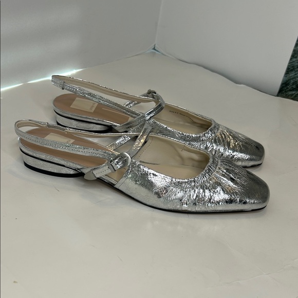 Dolce Vita, Rianne, Silver Women's Slingback Flats, size. 9.5 - Picture 3 of 8